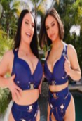 Hailey Rose And Angela White - All Natural Outdoor Threesome